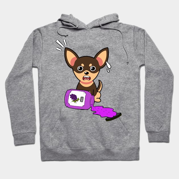 Funny small dog spilled grape jam Hoodie by Pet Station